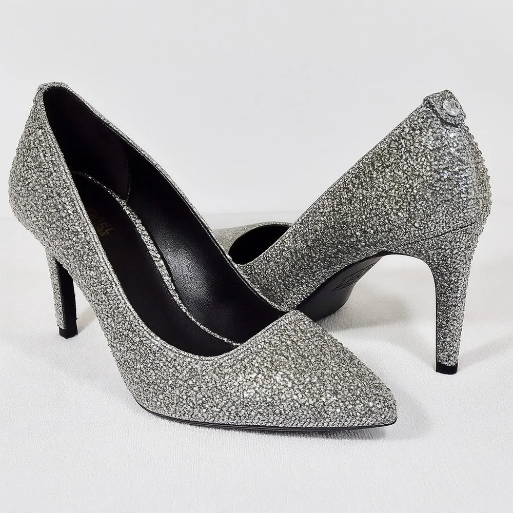 🆕🏷️Michael Kors Dorothy Flex Glitter Chain Mesh Pump